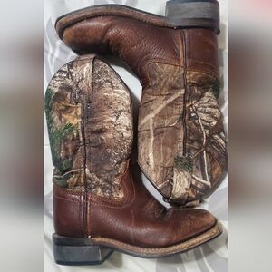 Old West Black Leather Cowboy Boots
